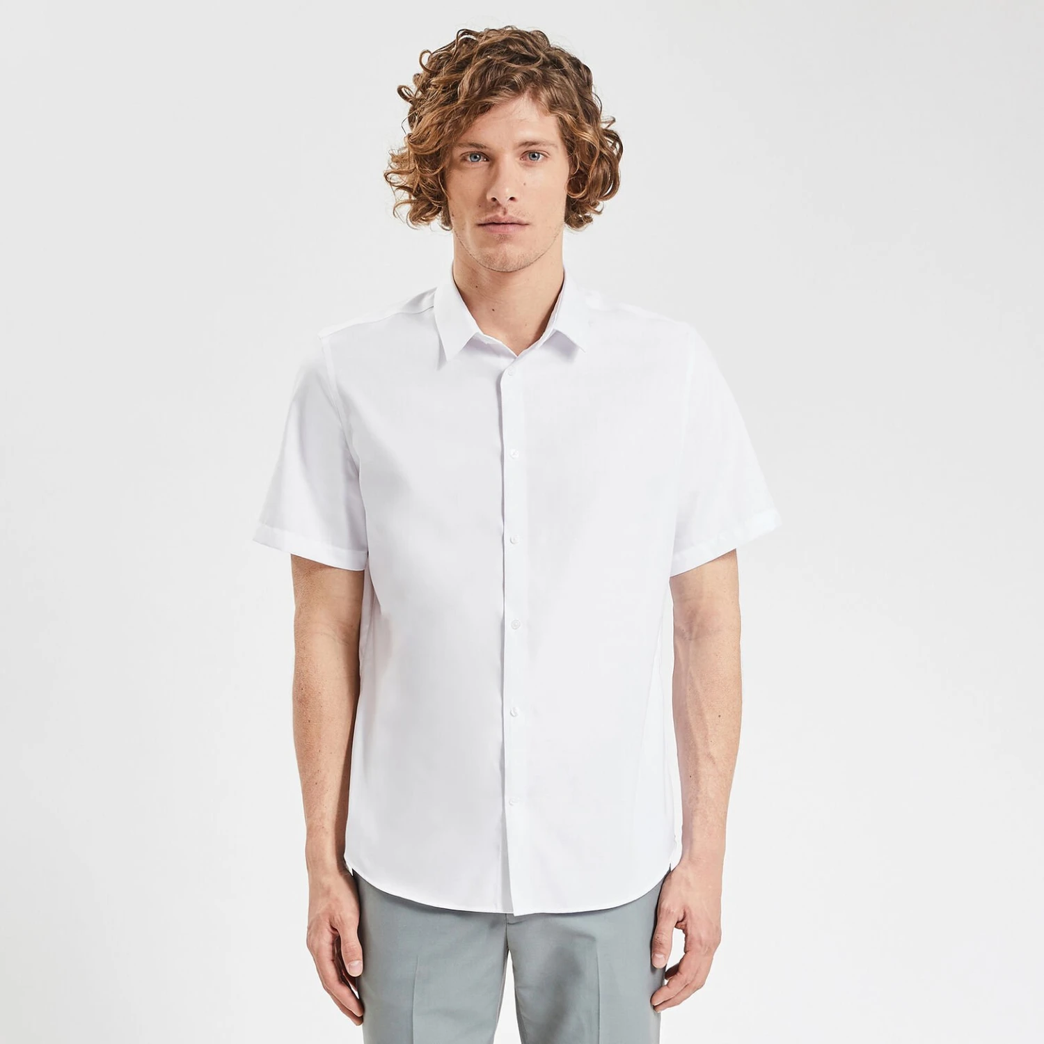 Chemisette Regular Sans Repassage Unie Coton 5 Chemisette Regular Sans Repassage Unie Coton – Image 5