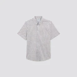 Chemisette Slim Imprimé Géométrique Coton Biologiq -Jules 1003610 10000 V11