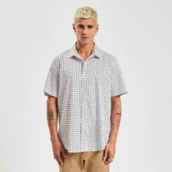 Chemisette Slim Imprimé Géométrique Coton Biologiq -Jules 1003610 10000 V2