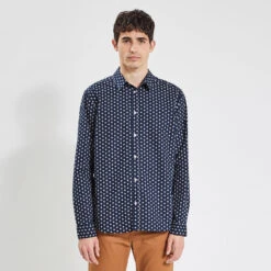 Chemise Slim Imprimé Géométrique Coton -Jules 1003619 11214 V2