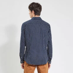 Chemise Slim Imprimé Géométrique Coton -Jules 1003619 11214 V3