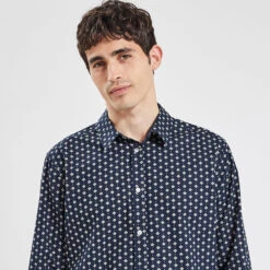 Chemise Slim Imprimé Géométrique Coton -Jules 1003619 11214 V4