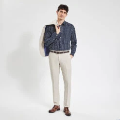 Chemise Slim Imprimé Géométrique Coton -Jules 1003619 11214 V6