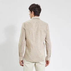 Chemise Slim Imprimé Feuille Coton -Jules 1003621 10500 V3
