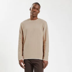 Tee Shirt Double Col Matière Fantaisie -Jules 1003712 10515 V4