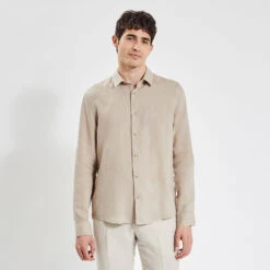 Chemise Regular Unie Lin Premium
