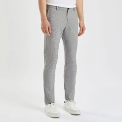 Pantalon Chino Slim Motif Pied De Puce