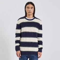 Pull Col Rond à Rayures -Jules 1003747 10103 V2