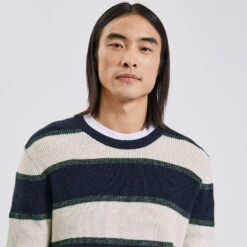 Pull Col Rond à Rayures -Jules 1003747 10103 V4
