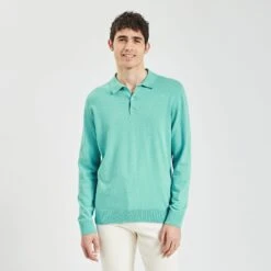 Polo à Manches Longues En Maille