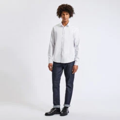 Chemise Slim Unie Coton Satin Twill 13 Chemise Slim Unie Coton Satin Twill -Jules 1003749 10000 V6