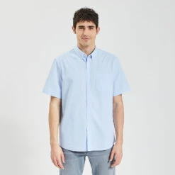 Chemisette Regular Micro Points Coton Dobby -Jules 1003775 11000 V2