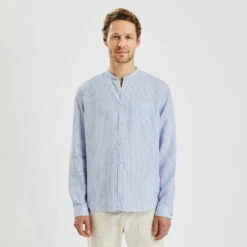 Chemise Regular Col Mao Rayures Lin 14 Chemise Regular Col Mao Rayures Lin -Jules 1003792 19000 V2