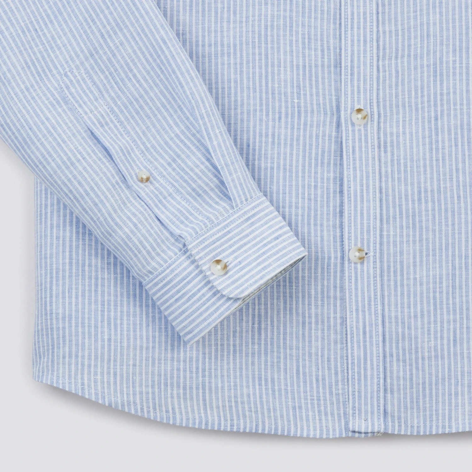 Chemise Regular Col Mao Rayures Lin 9 Chemise Regular Col Mao Rayures Lin – Image 9