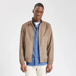 Blouson Léger Aspect Velours