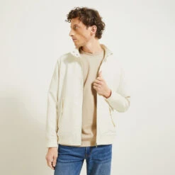 Blouson En Coton Lin Col Montant