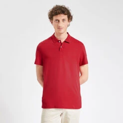 Polo Manches Courtes Uni En Jersey