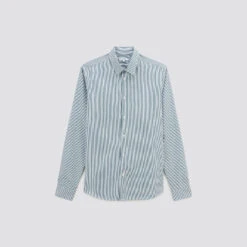 Chemise Slim Rayures Coton Viscose -Jules 1003896 16000 V11