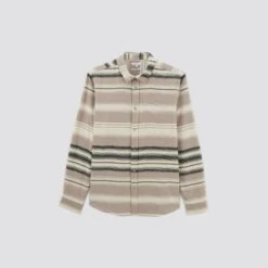 Chemise Regular Rayures Coton Recyclé Flanelle