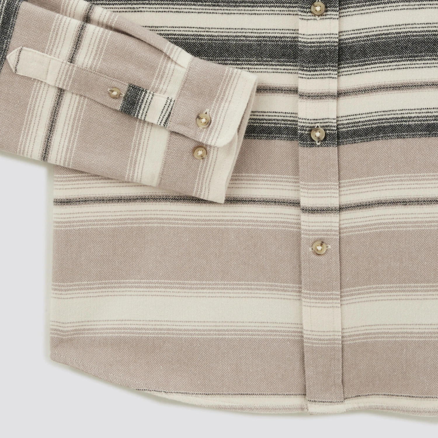 Chemise Regular Rayures Coton Recyclé Flanelle 3 Chemise Regular Rayures Coton Recyclé Flanelle – Image 3