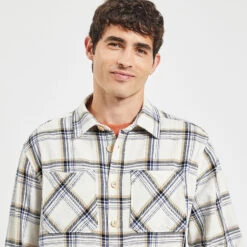 Chemise Regular Carreaux Coton Recyclé Flammé -Jules 1004075 10100 V4