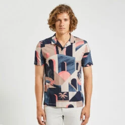 Polo Manches Courtes Imprimé Col Requin 11 Polo Manches Courtes Imprimé Col Requin -Jules 1004128 11299 V2