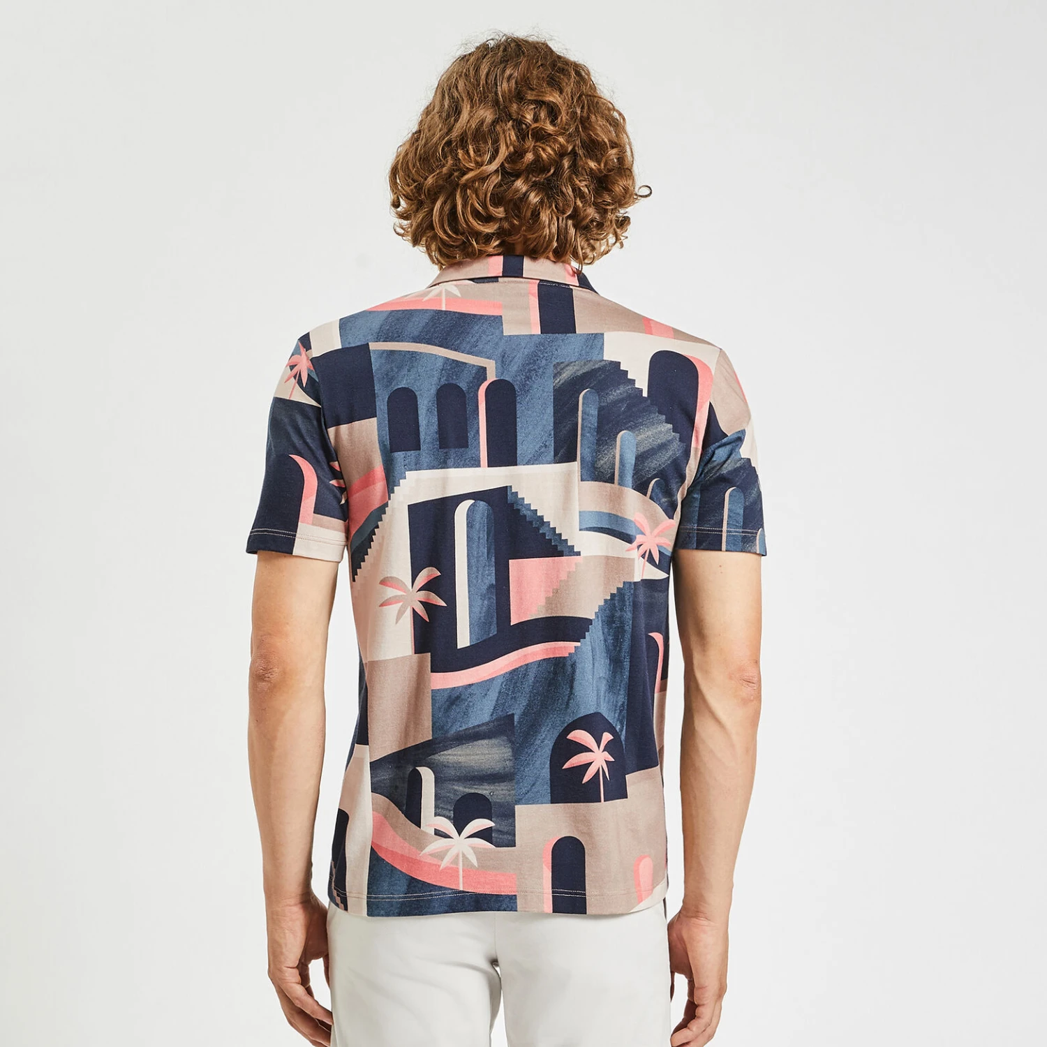 Polo Manches Courtes Imprimé Col Requin 5 Polo Manches Courtes Imprimé Col Requin – Image 5