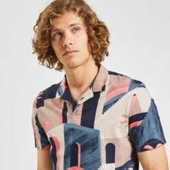 Polo Manches Courtes Imprimé Col Requin 10 Polo Manches Courtes Imprimé Col Requin -Jules 1004128 11299 V4