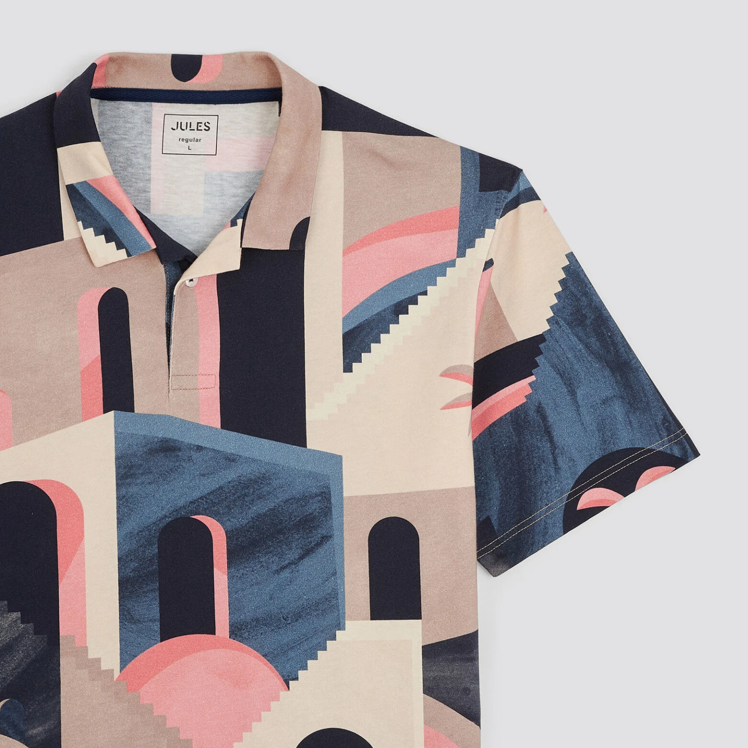 Polo Manches Courtes Imprimé Col Requin 7 Polo Manches Courtes Imprimé Col Requin – Image 7