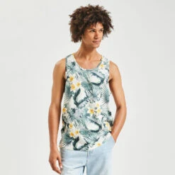 Débardeur Imprimé Fleurs Tropicales