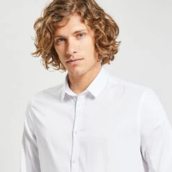 Chemise Slim Rayures Coton Biologique -Jules 1004176 10000 V4