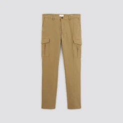 Pantalon Chino Cargo Droit Poches Côtés