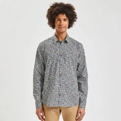 Chemise Slim Imprimé Fleur Coton Biologique -Jules 1004257 12527 V2