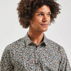 Chemise Slim Imprimé Fleur Coton Biologique -Jules 1004257 12527 V4