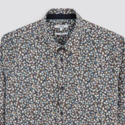 Chemise Slim Imprimé Fleur Coton Biologique -Jules 1004257 12527 V8