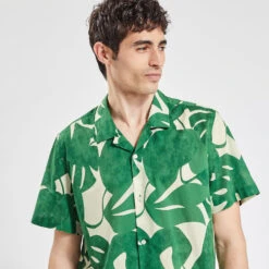 Chemisette Hawaïenne Regular Feuilles Coton Biolog 10 Chemisette Hawaïenne Regular Feuilles Coton Biolog -Jules 1004456 16600 V4