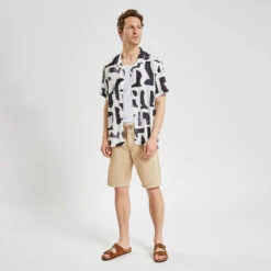 Chemisette Regular Imprimé Géométrique Viscose -Jules 1004486 18000 V5