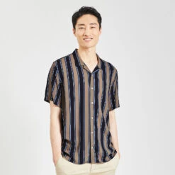 Chemisette Regular Rayures Viscose Ecovero