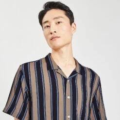 Chemisette Regular Rayures Viscose Ecovero -Jules 1004487 17000 V4