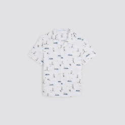 Chemisette Regular Imprimé Paysages Coton Flammé 13 Chemisette Regular Imprimé Paysages Coton Flammé -Jules 1004488 10100 V11