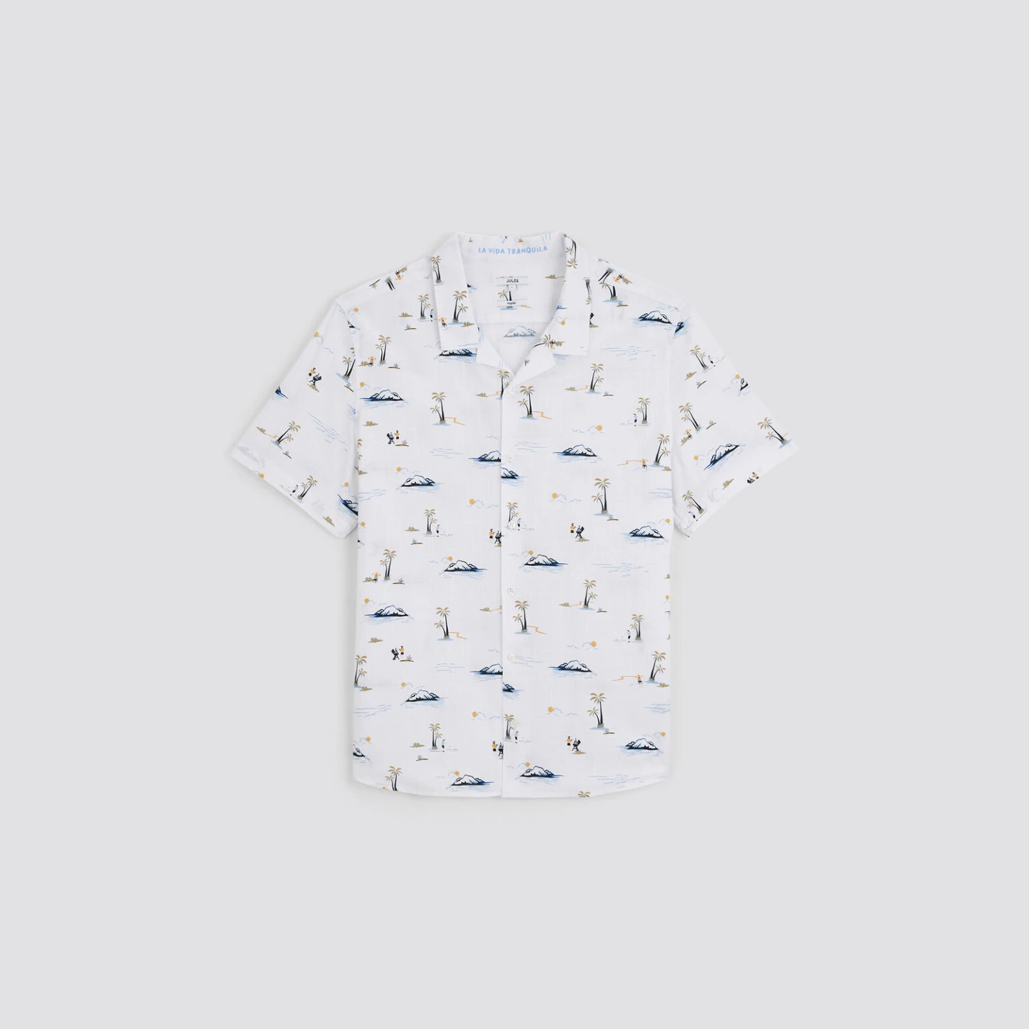 Chemisette Regular Imprimé Paysages Coton Flammé 6 Chemisette Regular Imprimé Paysages Coton Flammé – Image 6