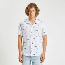 Chemisette Regular Imprimé Paysages Coton Flammé 11 Chemisette Regular Imprimé Paysages Coton Flammé -Jules 1004488 10100 V2