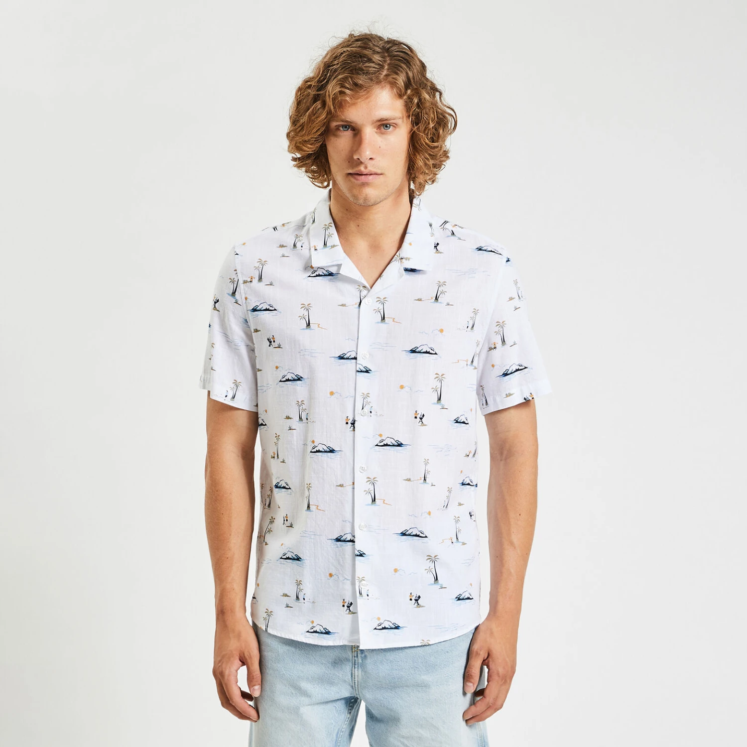 Chemisette Regular Imprimé Paysages Coton Flammé 4 Chemisette Regular Imprimé Paysages Coton Flammé – Image 4