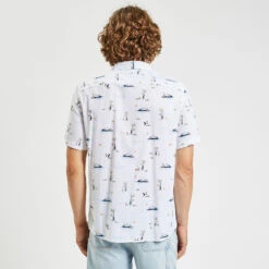 Chemisette Regular Imprimé Paysages Coton Flammé 12 Chemisette Regular Imprimé Paysages Coton Flammé -Jules 1004488 10100 V3