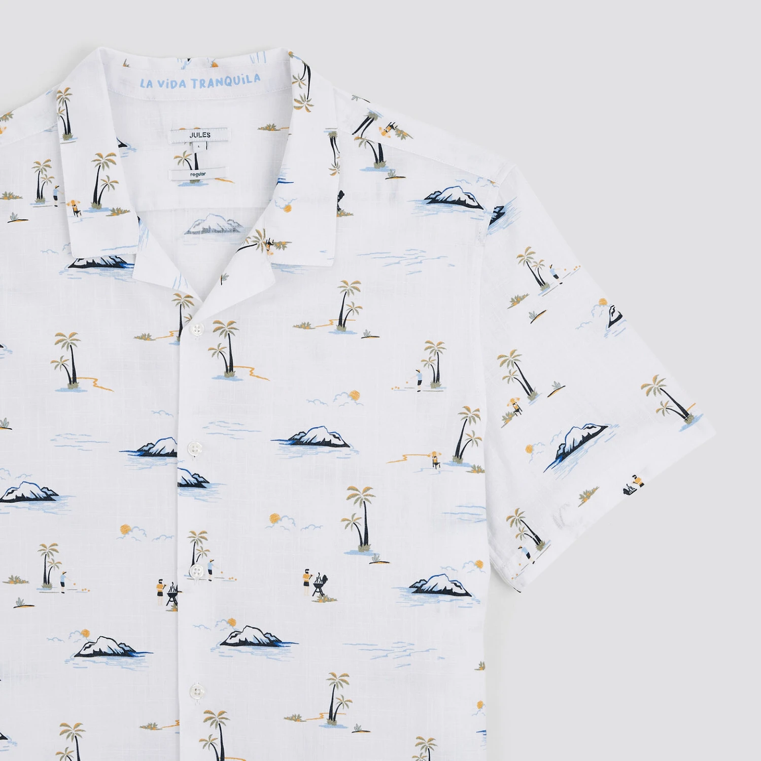 Chemisette Regular Imprimé Paysages Coton Flammé 7 Chemisette Regular Imprimé Paysages Coton Flammé – Image 7