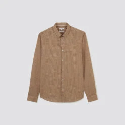 Chemise Slim Imprimé Géométrique Coton Biologique