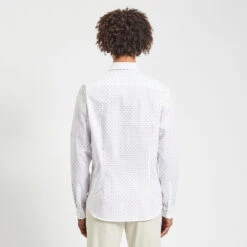 Chemise Slim Micro Imprimé Coton Dobby 13 Chemise Slim Micro Imprimé Coton Dobby -Jules 1004543 10000 V3