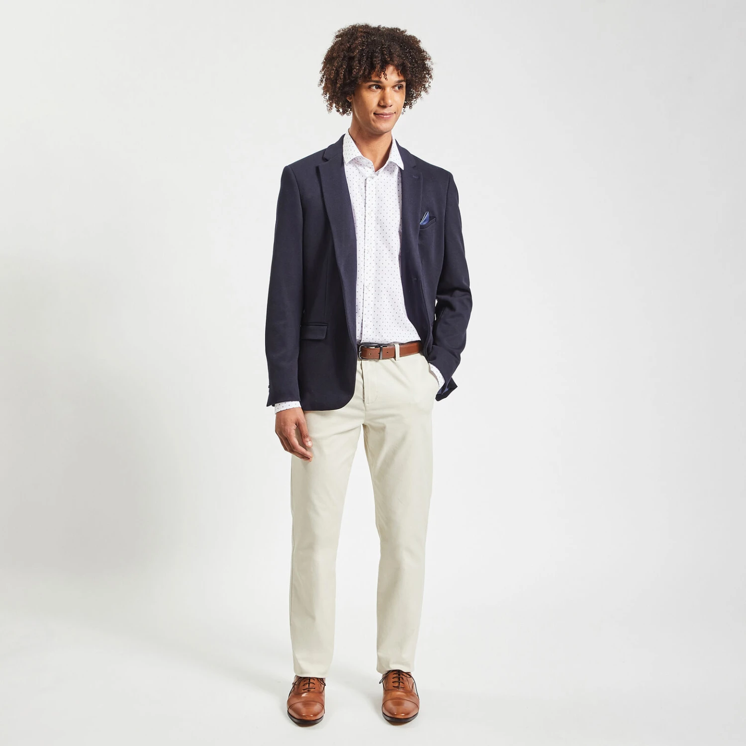 Chemise Slim Micro Imprimé Coton Dobby 2 Chemise Slim Micro Imprimé Coton Dobby – Image 2