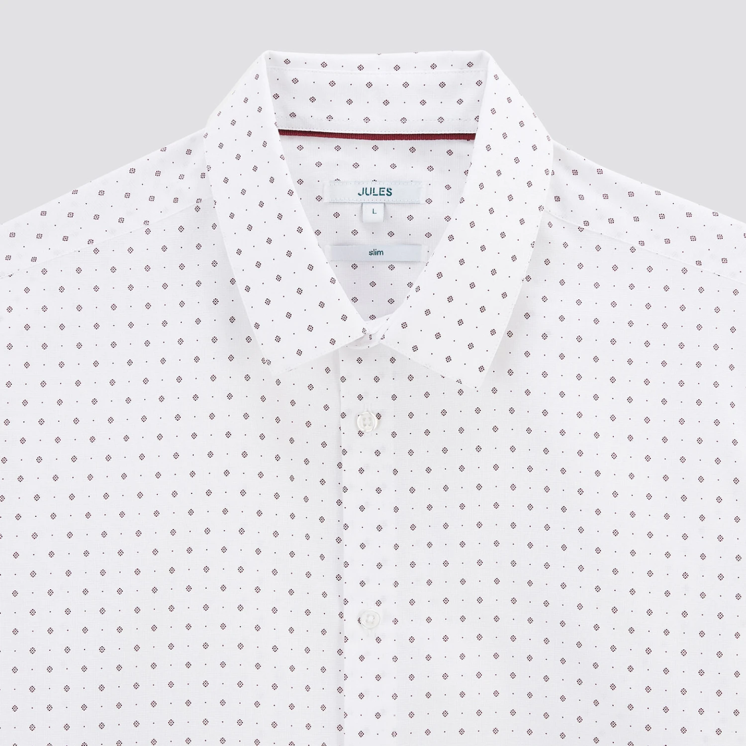 Chemise Slim Micro Imprimé Coton Dobby 7 Chemise Slim Micro Imprimé Coton Dobby – Image 7