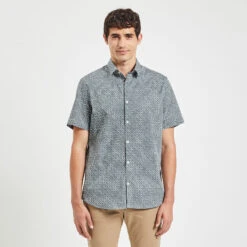 Chemisette Slim Imprimé Géométrique Coton Stretch 11 Chemisette Slim Imprimé Géométrique Coton Stretch -Jules 1004547 16052 V2